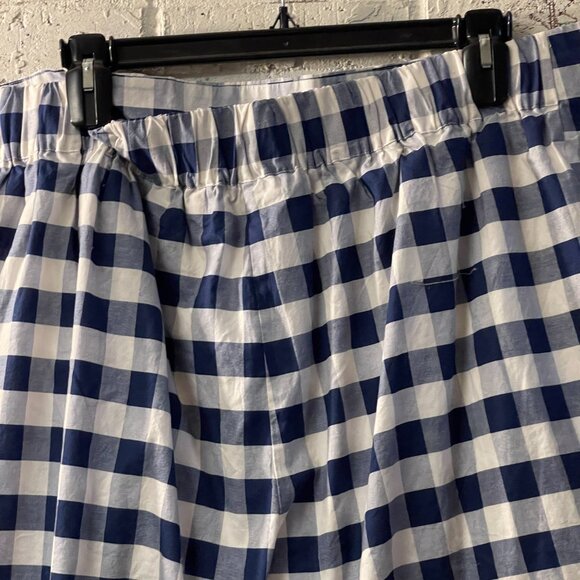 Lane Bryant Blue Gingham Capri Pants Size 24 | Fully Lined Pull-On - Picture 5 of 10